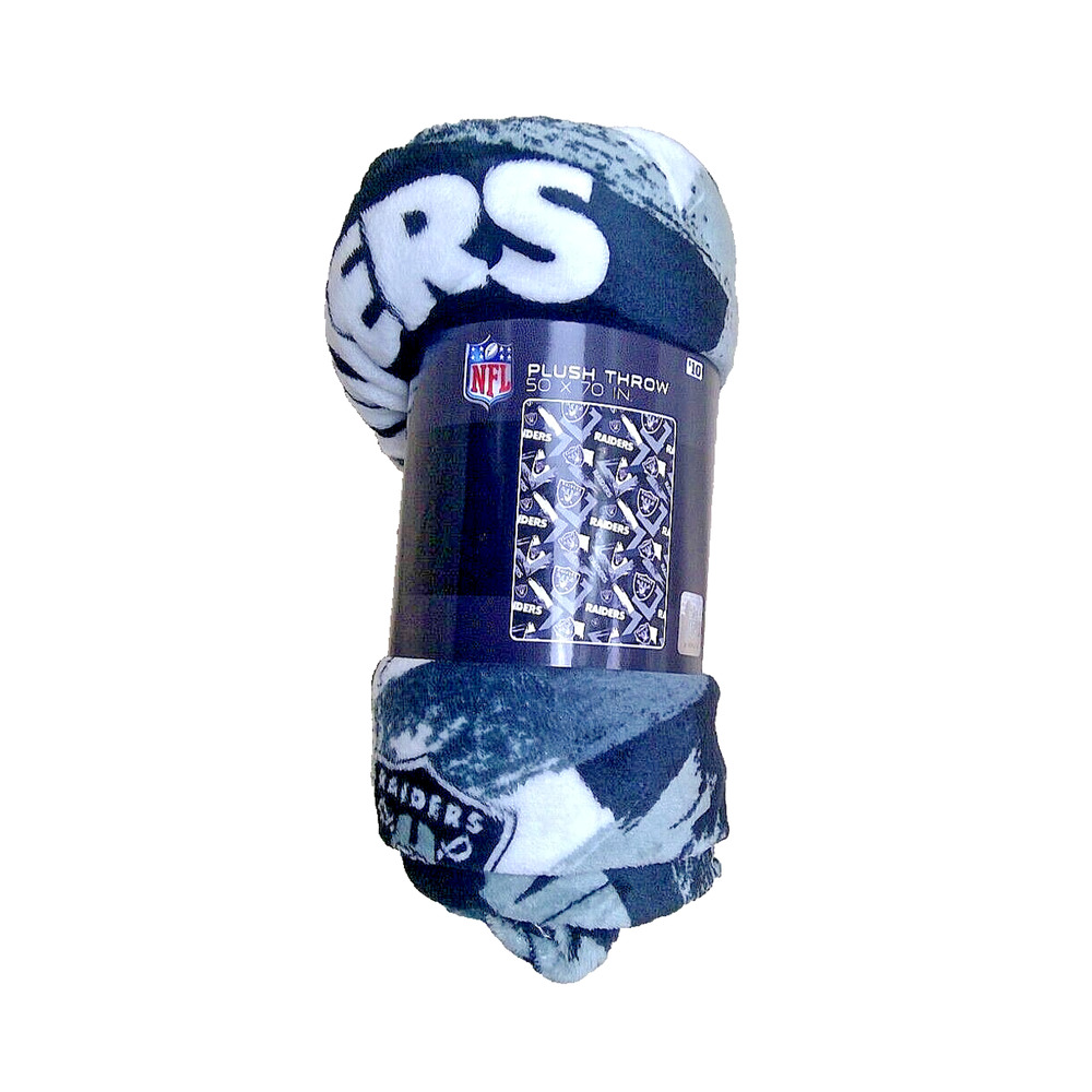 NWT NFL Las Vegas Raiders Silk Touch Throw Fleece Blanket 50 x 70 in